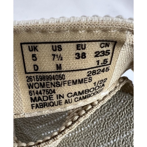 Women's‎ Clarks Mira Isle Slide Sandal Sand Textile Cloud Steppers Size 7.5~EUC - Picture 11 of 11